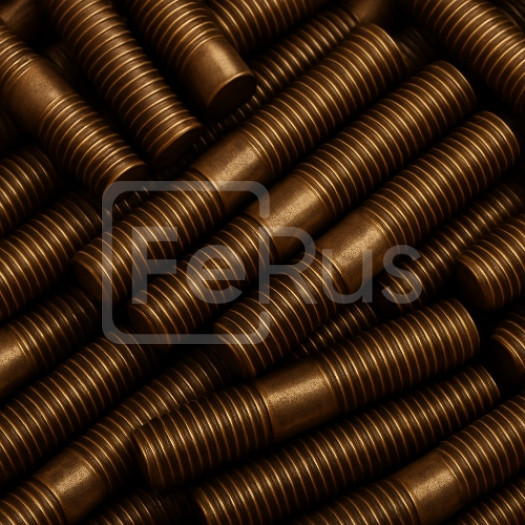 Шпилька бронзовая М10 шаг резьбы 1,5 мм БрАМц9-2 ГОСТ 1759.0-87