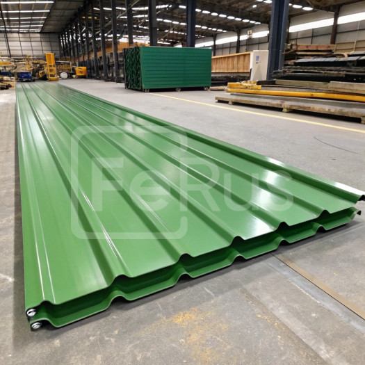 Профнастил С10 полиэстер (Zn100-180) 0,45х1100х1200 мм, RAL 6002