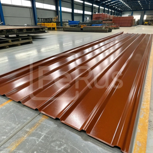 Профнастил С20 полиэстер (Zn100-180) 0,6х1100х1200 мм, RAL 8004